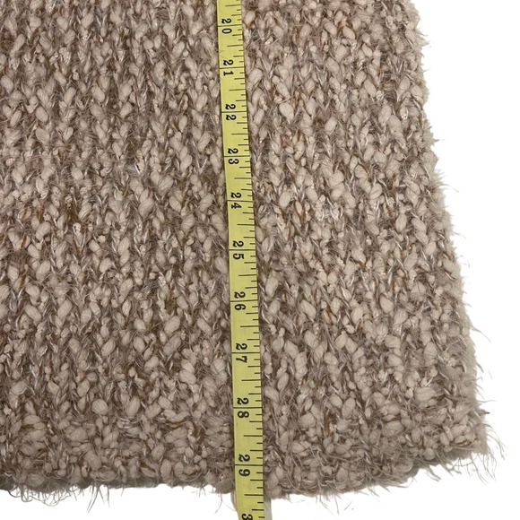 Chelsea & Theodore Womens Eyelash Sweater Size L Beige Multicolor Fuzzy Chunky - Picture 8 of 8